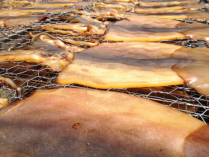 干物イカ醤油干し（別名：ミリン干し）