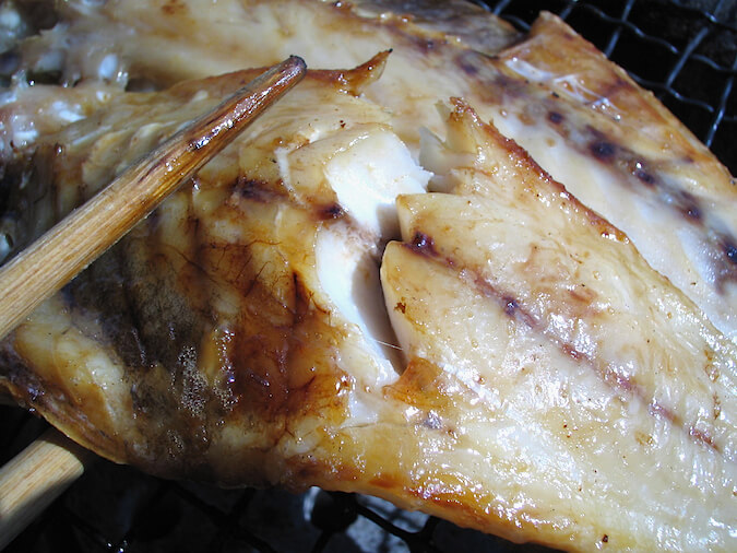 沼津造り真あじ干物の特撰焼き上がりはこんな感じに